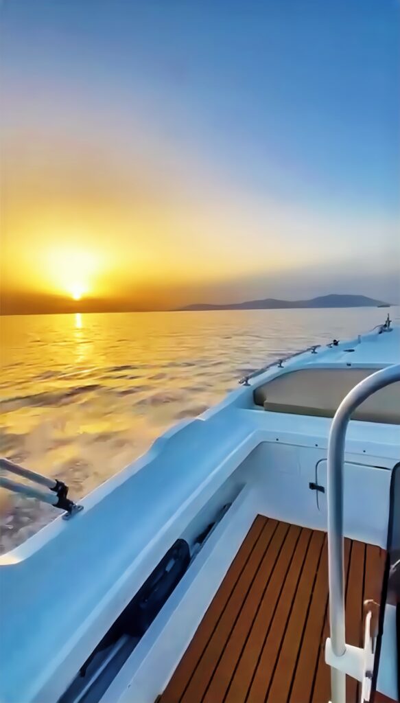 ATHENA-spacious and safe choice for Rent a Boat Mykonos.
