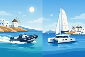 Read more about the article RIB Versus Catamaran Charter in Mykonos
