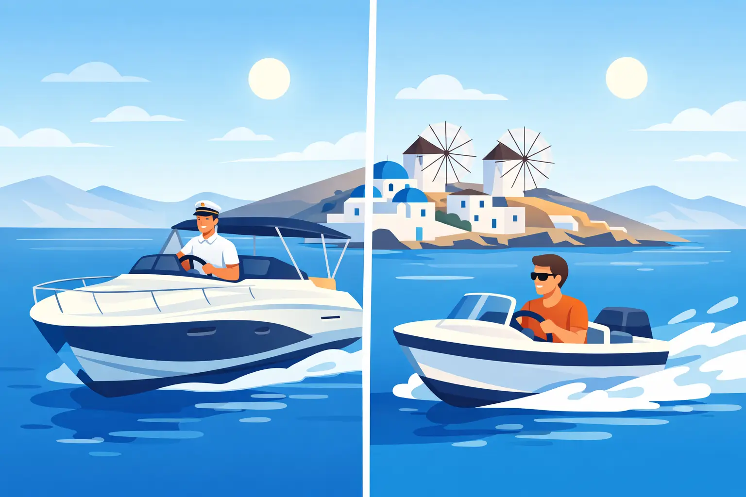 Read more about the article Skipper Charter Versus Self Drive in Mykonos